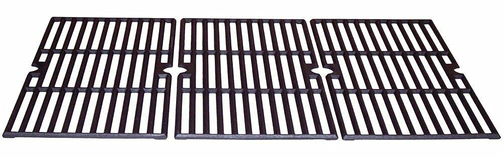Roaqua 68763 Porcelain Cast Iron Cooking Grid for Gas Grill - 3-Piece Set, Compatible with Kenmore & Other Brands - Perfect for BBQ, Grilling, and Outdoor Cooking