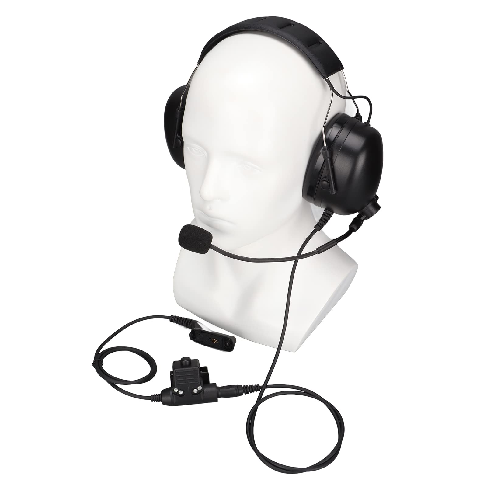 Gaeirt Heavy Duty Headphones with U94 PTT - Durable 7.1mm Safety Portable Headset for Motorola DP4400 & P8668 Two-Way Radios - Ideal for Construction, Security & Outdoor Communication