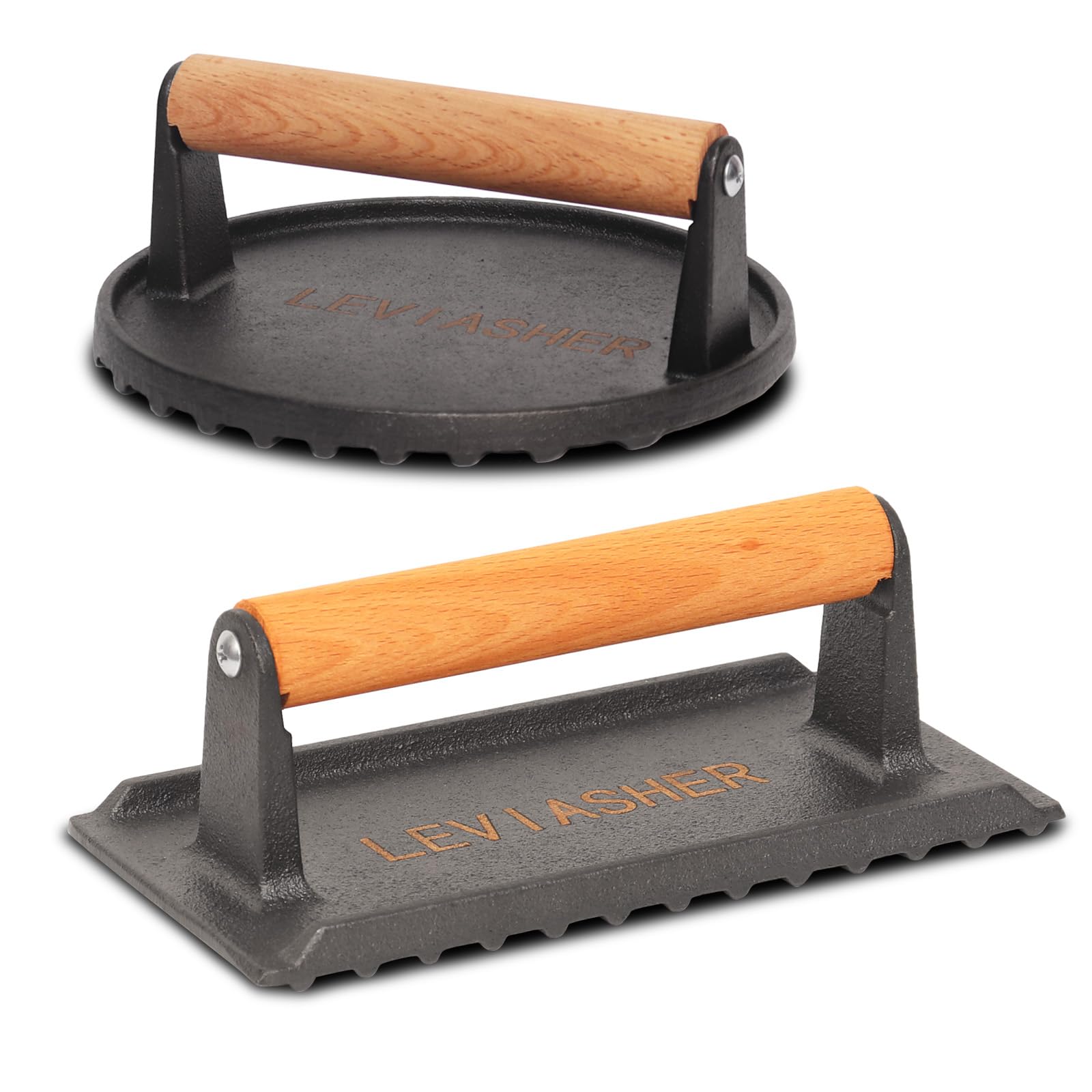 2.2 lb Heavy Duty Cast Iron Grill Press - 6.69