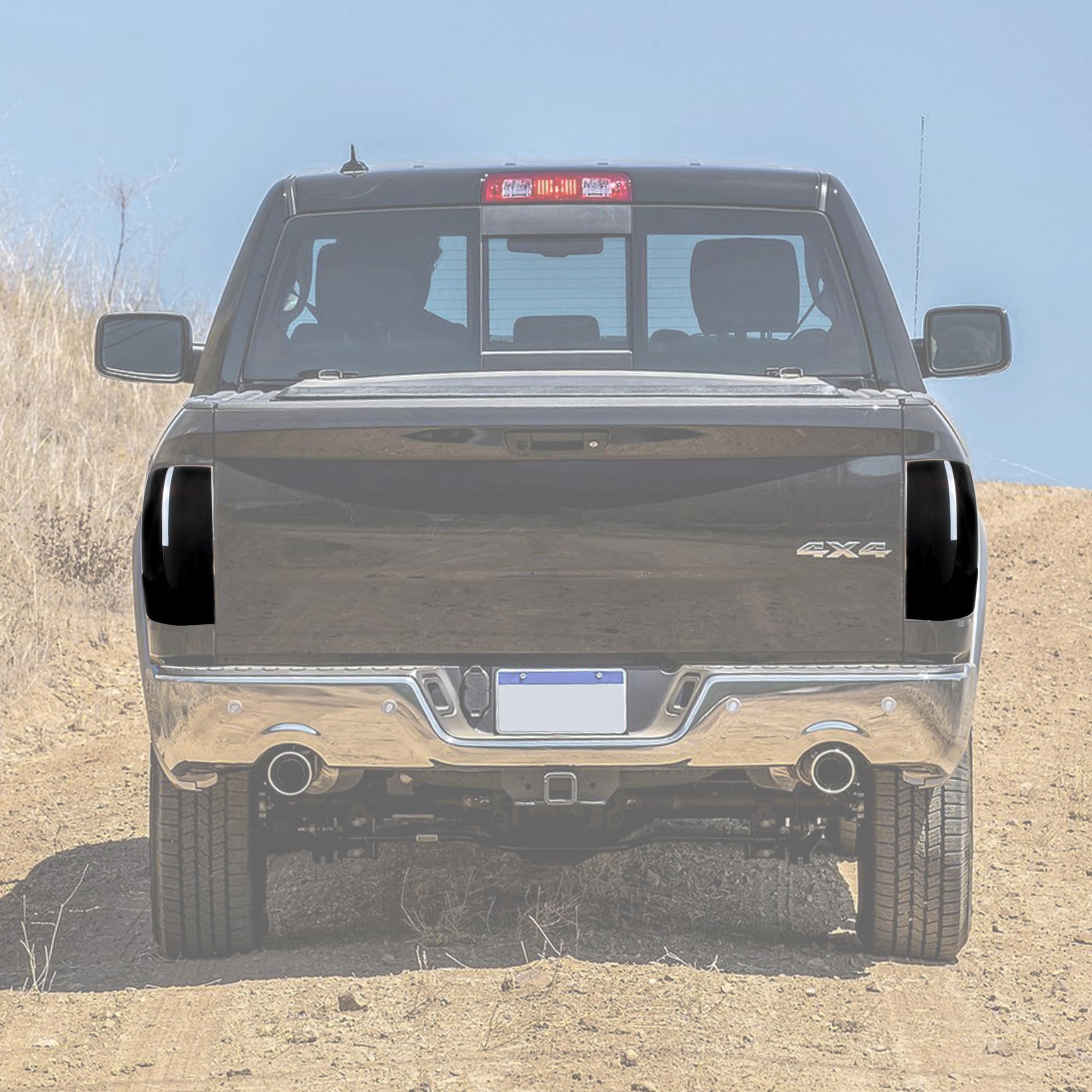 KEWISAUTO Full LED Tail Light for Dodge RAM 1500 2500 3500 2009-2018 - Smoked Rear Brake Light with Turn Signal & Running Lights - Direct Replacement IP67 Waterproof - Perfect for Off-Roading & Night Driving
