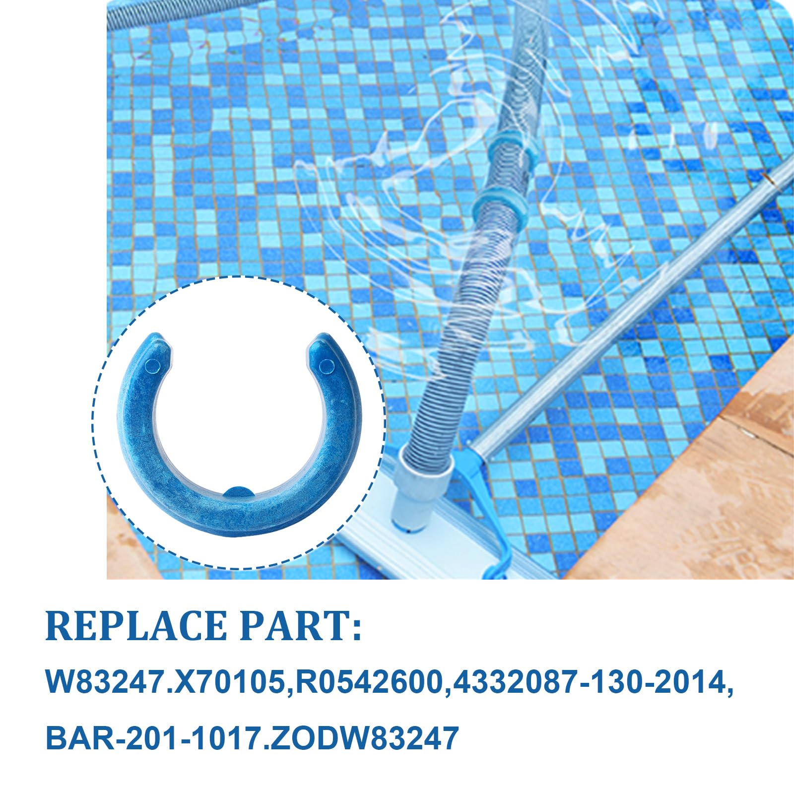 8 Pack Pool Cleaner Hose Weights - Compatible with Zodiac Baracuda W83247 X70105 & Pentair Kreepy Krauly K12054 K12454 - Keeps Pool Hose Submerged for Optimal Cleaning Performance