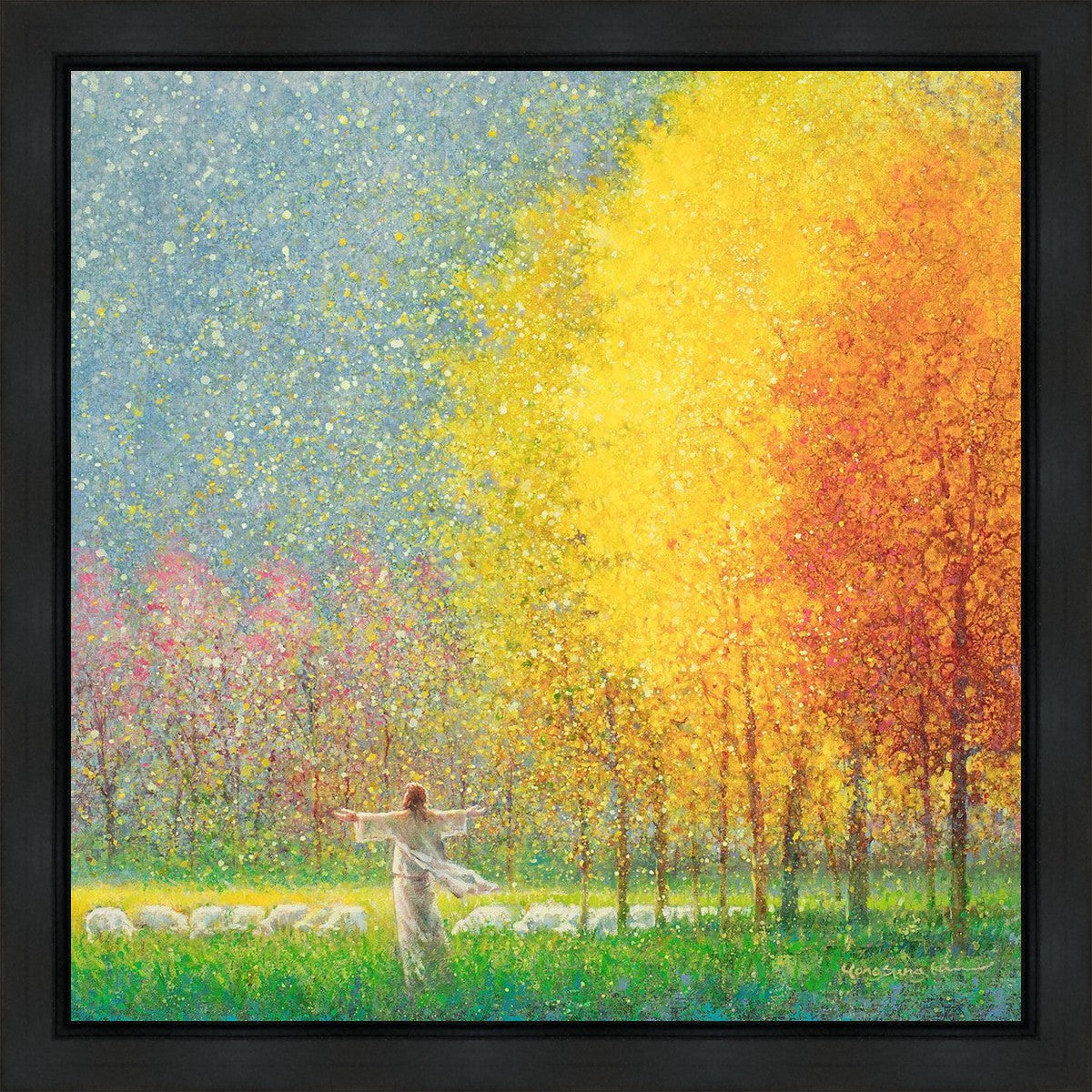 In His Glory Gallery Wrap Canvas - Religious Wall Art for Home & Church Decor - Perfect for Living Room, Bedroom & Worship Spaces