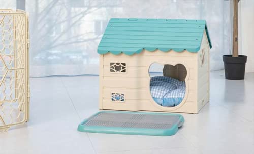 Alpha Dog Series Indoor Dog Potty Training Tray - Leak-Proof & Easy Clean Toilet Pad Holder for Small & Medium Dogs - Portable & Durable Puppy Training Solution (Pink) - Perfect for Apartments, Travel & Housebreaking