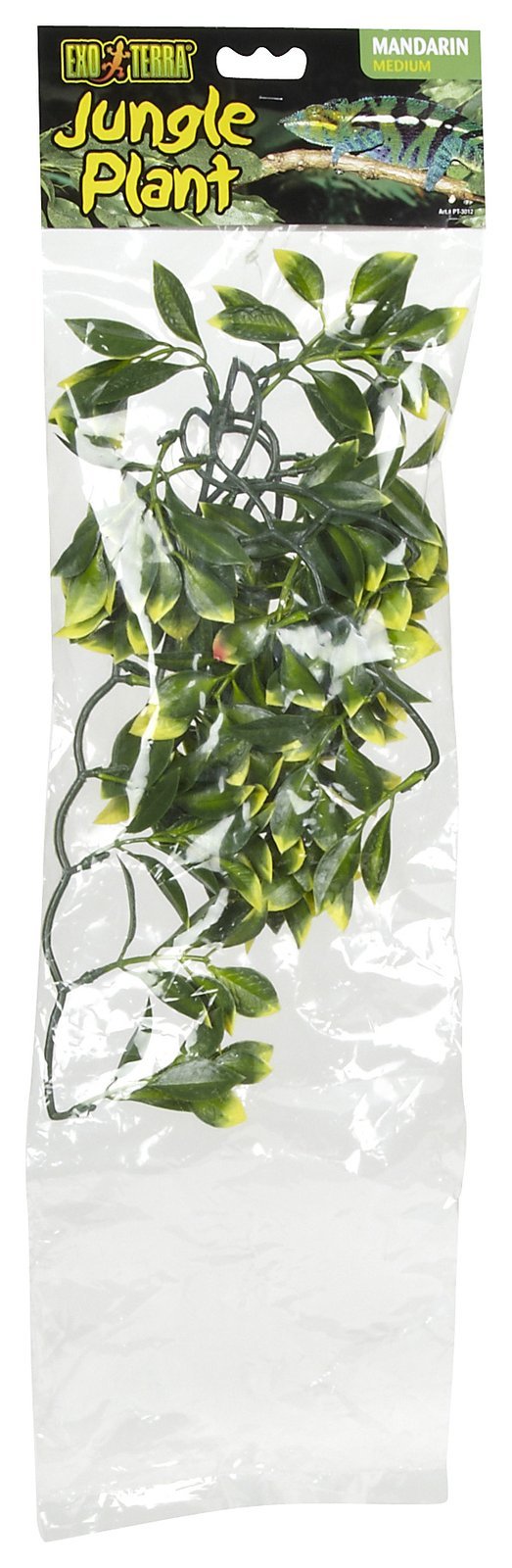 Exo Terra Plastic Terrarium Plant - Medium Size Artificial Mandarin Plant for Reptile Habitat & Vivarium Decoration - Perfect for Bearded Dragon, Gecko & Snake Tanks