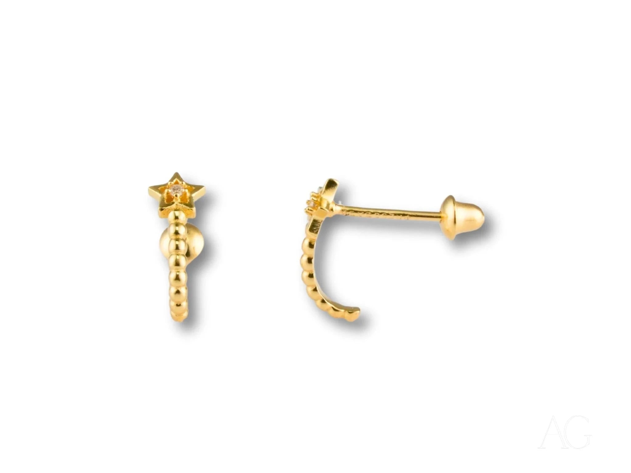 18k Gold Star Earrings – Celestial Glow Dangle Earrings for Women | Perfect for Evening Parties, Weddings & Special Occasions
