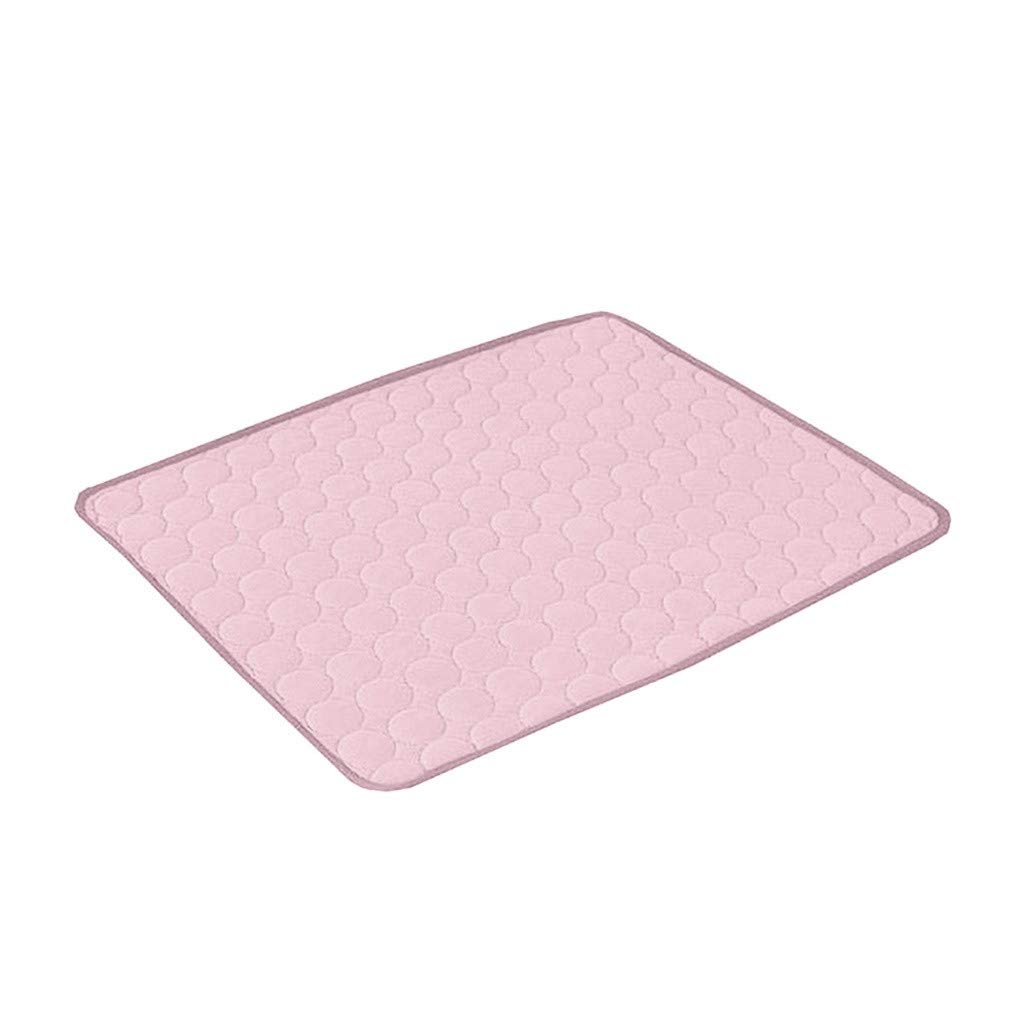 Youeneom Large Dog Cooling Mat - Self Cooling Pad for Dogs & Cats, Non-Toxic Ice Silk Pet Blanket for Floor, Kennels, Crates & Beds - Indoor & Outdoor Use - Perfect for Hot Summer Days, Travel & Home Comfort (PK-M)