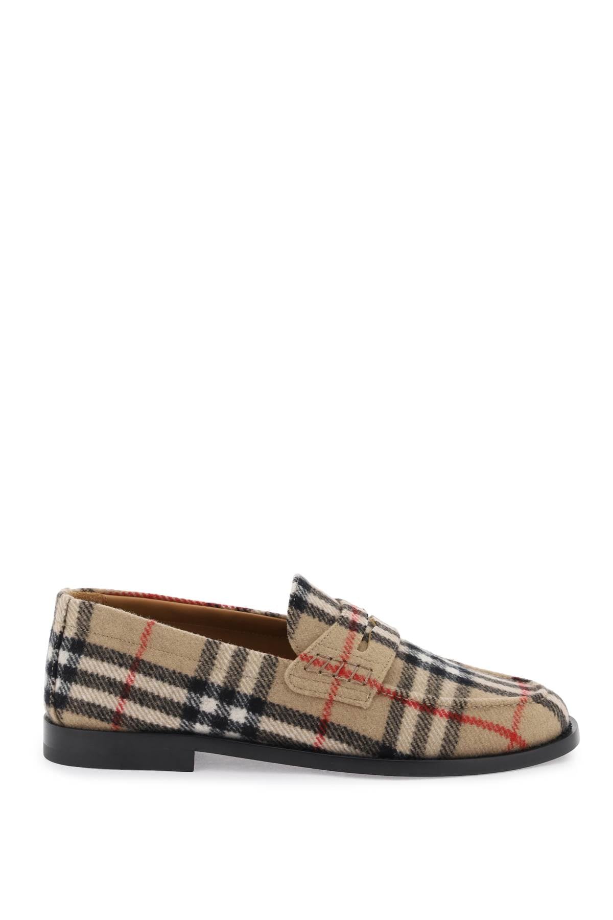 Burberry Wool Felt Moccasin Shoes for Men & Women - Classic Luxury Loafers for Casual Wear, Office & Travel