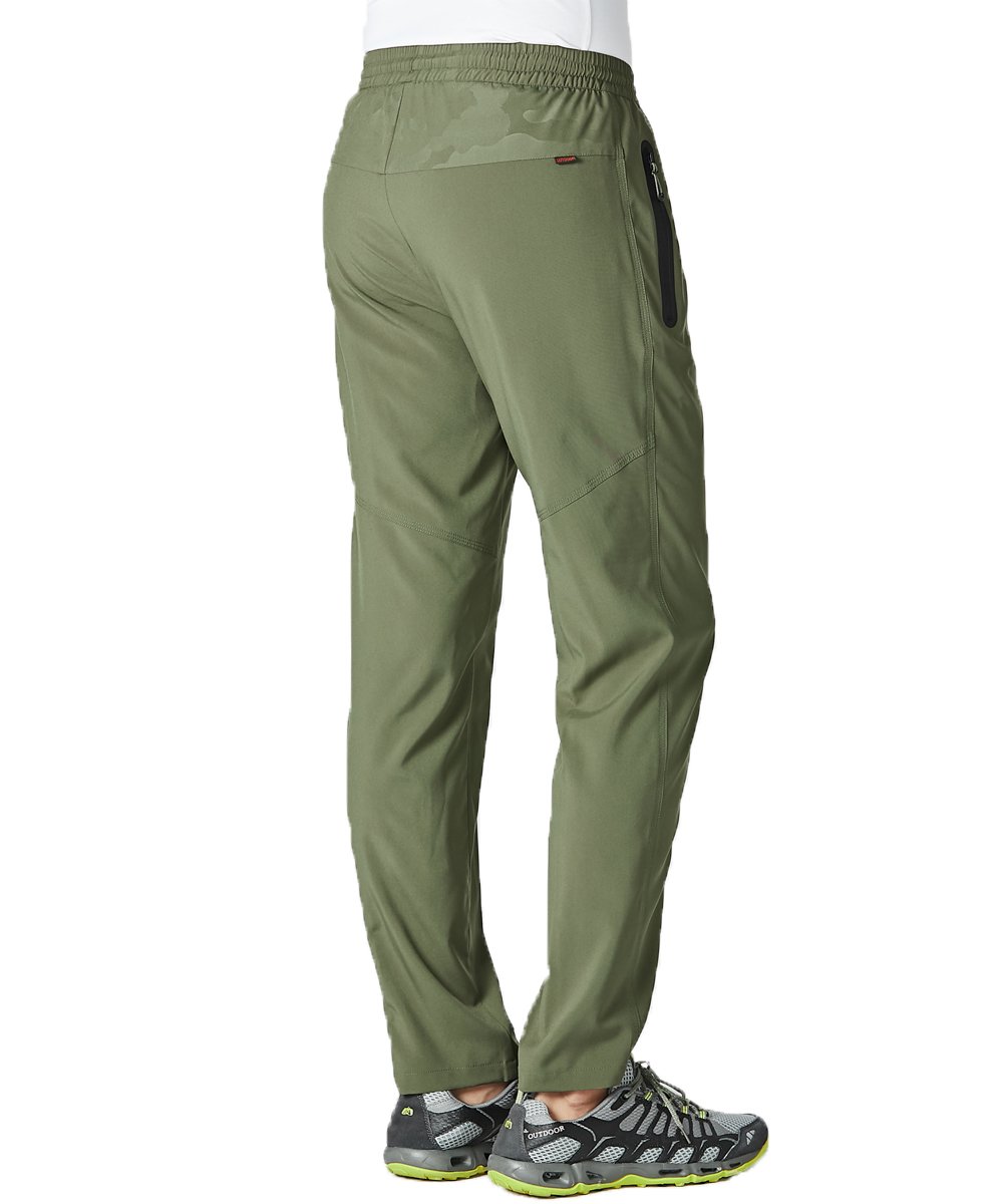 Gopune Men's Lightweight Quick-Dry Hiking Running Sweatpants - Outdoor Athletic Casual Pants with Zipper Pockets - Perfect for Trail Running, Gym Workouts & Everyday Wear