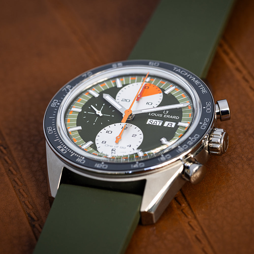 2300 Sport Chronograph 44mm Green Dial Men's Watch - Perfect for Outdoor Adventures, Sports & Casual Wear