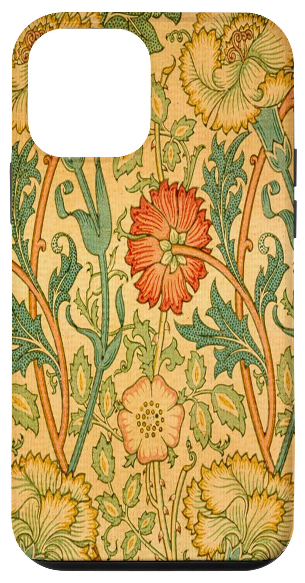 iPhone 12 Mini Case - William Morris Pink & Rose Floral Art Nouveau Design | Protective Phone Cover for Women & Girls | Perfect for Daily Use, Travel & Gift Giving