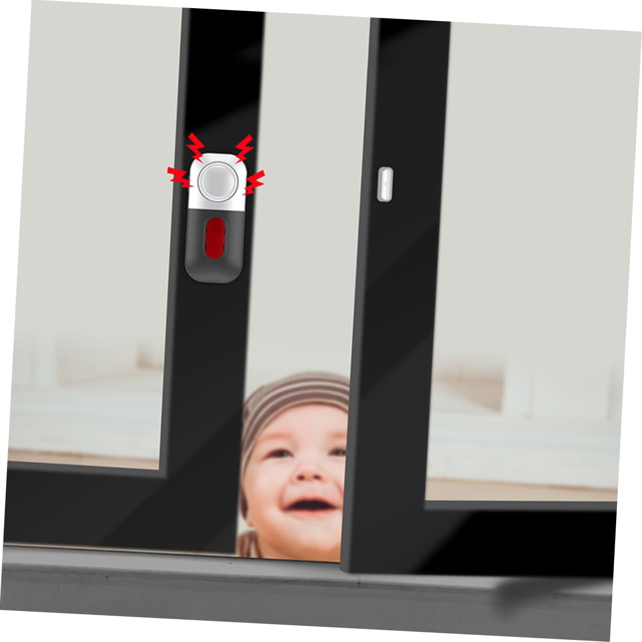 KONTONTY Wireless Door & Window Alarm - Home Security Alarm System for Safety, Grey | Ideal for Apartments, Offices & Child Safety
