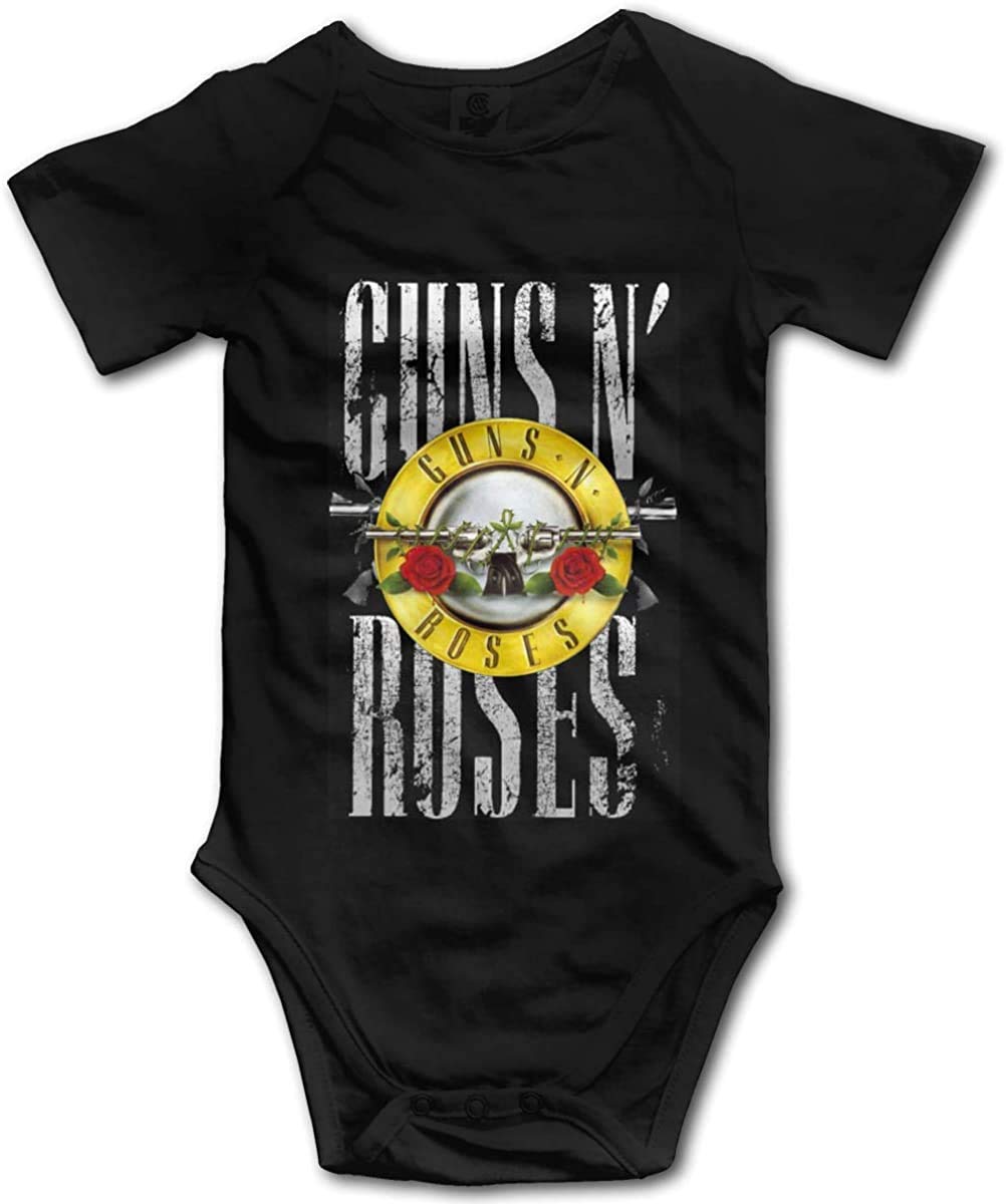 Stylish Roses and Guns Logo Bodysuit for Baby Boys & Girls - Soft Infant Toddler Onesie Creeper - Perfect for Casual Outings, Photo Shoots & Everyday Wear