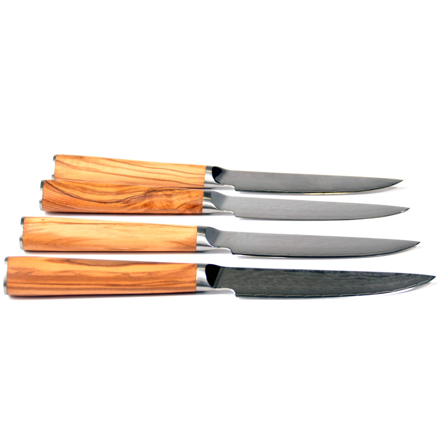 Premium Japanese Damascus Steel Steak Knives Set of 4 - Razor Sharp Chef Knives for Steak Lovers - Perfect for BBQ, Dinner Parties & Gourmet Cooking