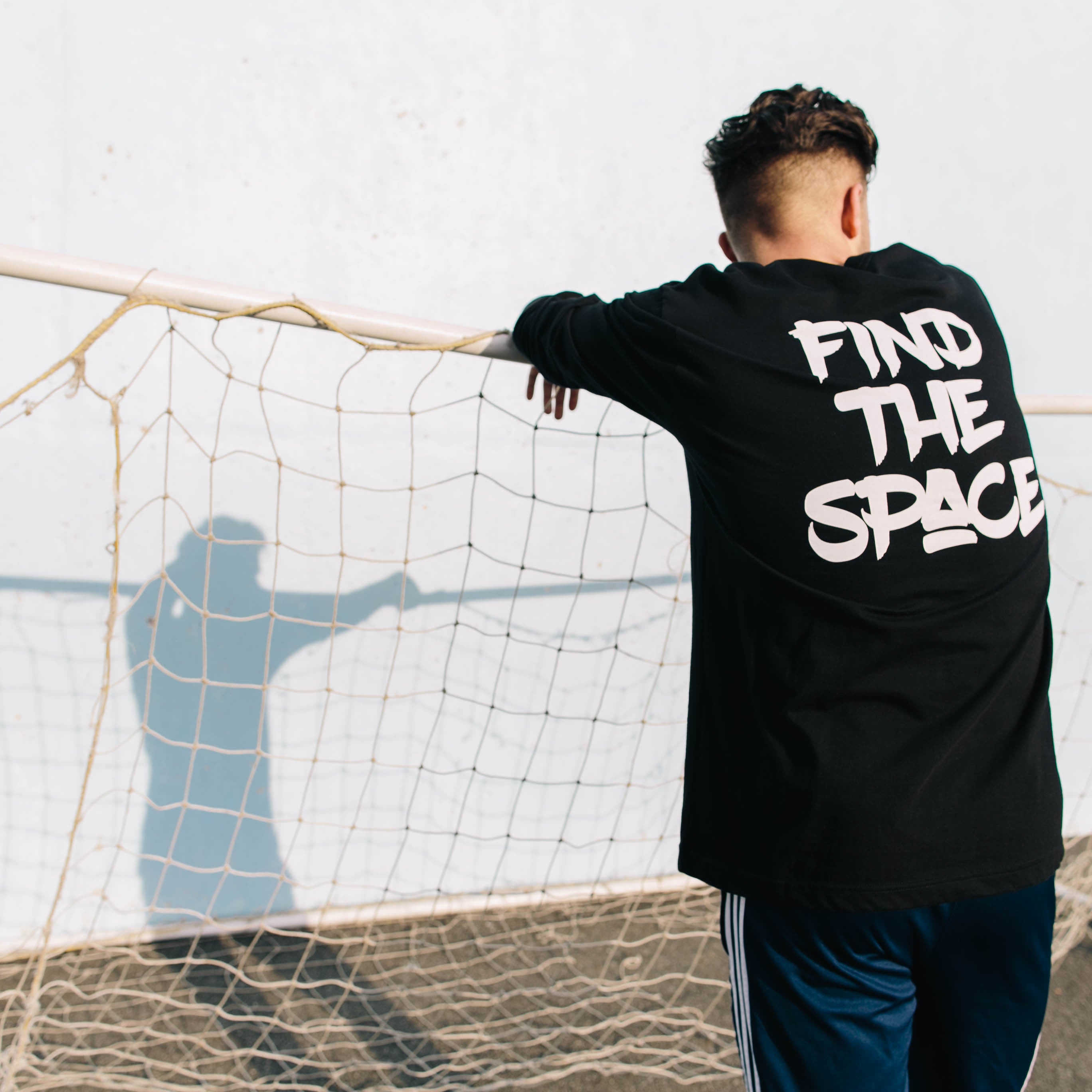 MIDFLD Mushin Long Sleeve T-Shirt for Men - Soft Cotton Black Tee - Casual Streetwear & Workout Shirt for Gym, Running, and Everyday Wear
