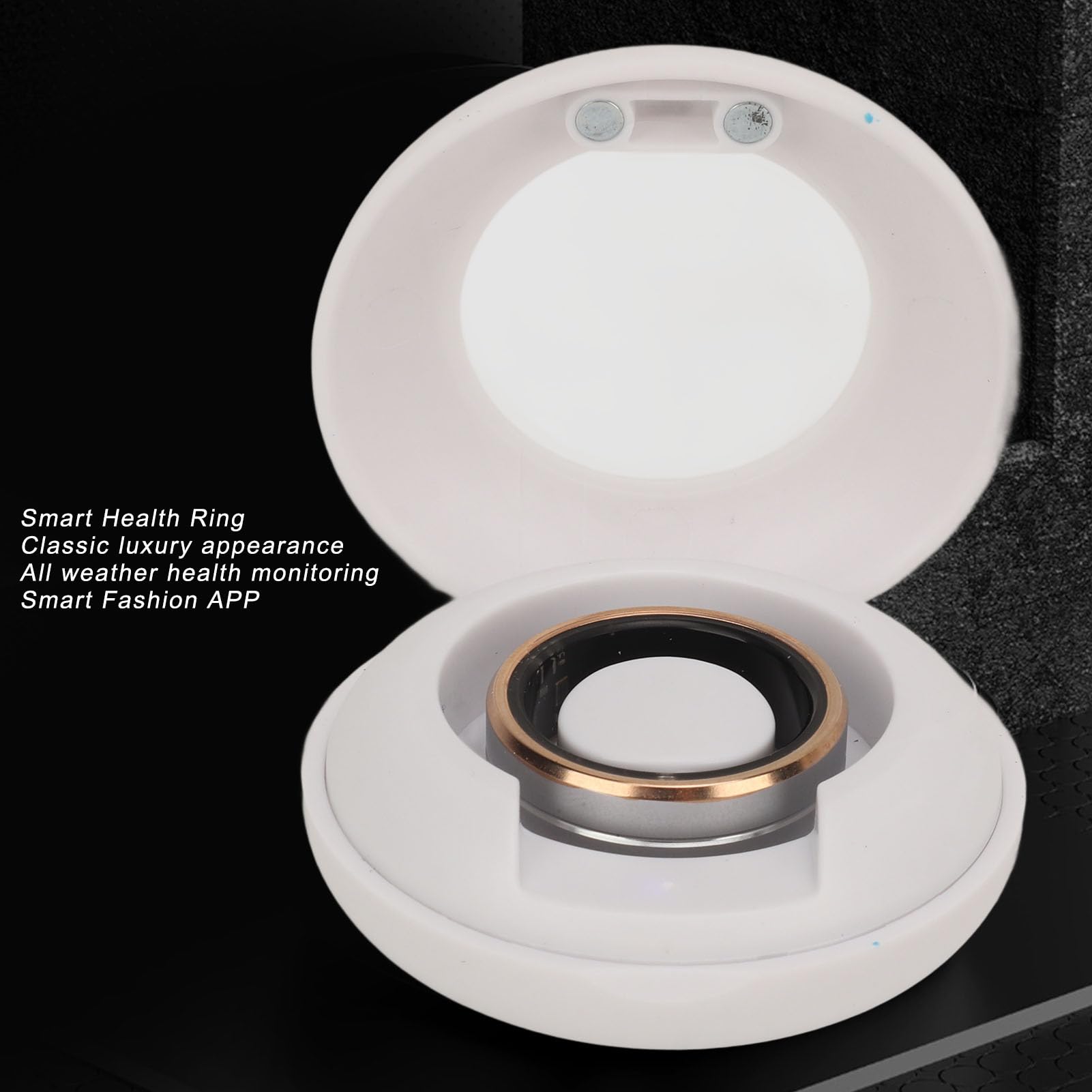 Fitness Smart Ring - Ceramic Stainless Steel Sleep & Activity Tracker for Women & Men, IP68 Waterproof Health Monitoring Wearable | Perfect for Gym, Running, Swimming & Daily Wellness Tracking