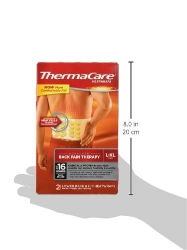 ThermaCare Advanced Back Pain Therapy Heat Wraps - Self-Adhesive Heating Pads for Lower Back Pain Relief, Muscle Soreness & Stiffness - Perfect for Office Workers, Athletes & Chronic Pain Sufferers