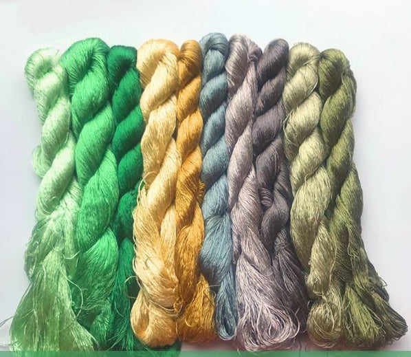 400m Suzhou Embroidery Mulberry Silk Thread Set (10 Rolls) - Premium Hand Embroidery Supplies for DIY Crafts, Clothing, and Home Decor Projects