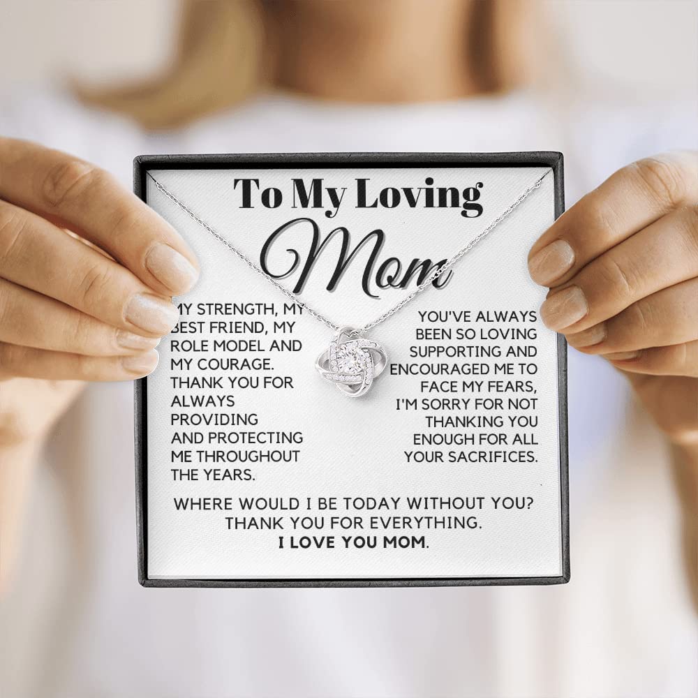 My Role Model Love Knot Necklace - Mother's Day Gift for Mom, Birthday Gift Idea from Daughter, Sterling Silver Mom & Daughter Necklace | Perfect for Anniversaries, Valentine's Day & Special Occasions