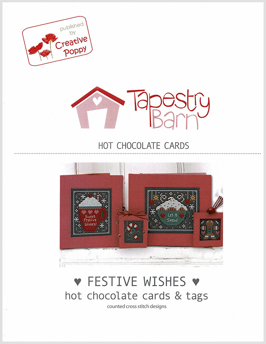 Festive Wishes Hot Chocolate Cross Stitch Kit - DIY Christmas Embroidery Pattern for Holiday Decor & Gift Making - Perfect for Cozy Winter Nights & Handmade Gifts