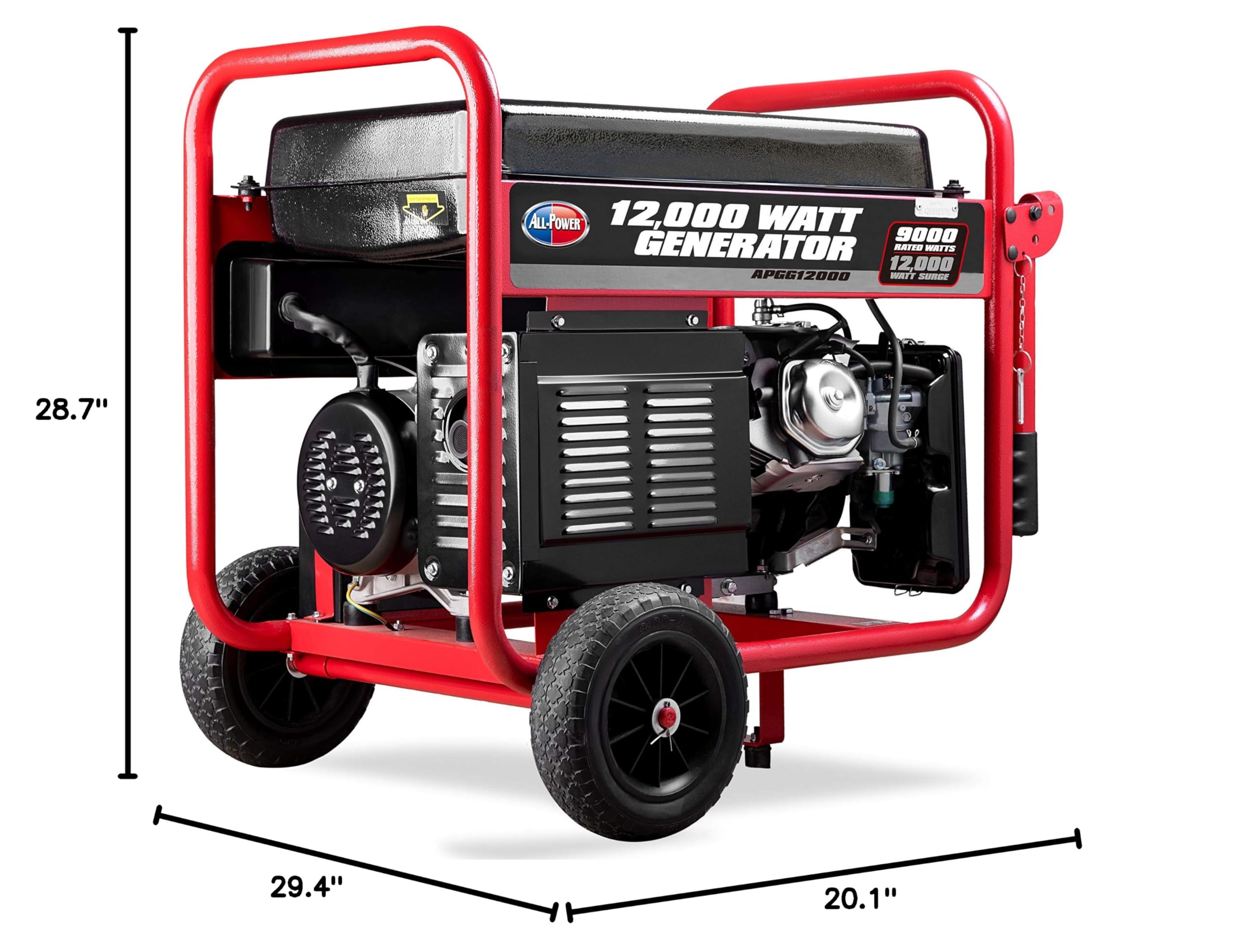 12000W Portable Generator with Electric Start - Quiet, Reliable Power for Camping, RV Trips & Emergency Backup
