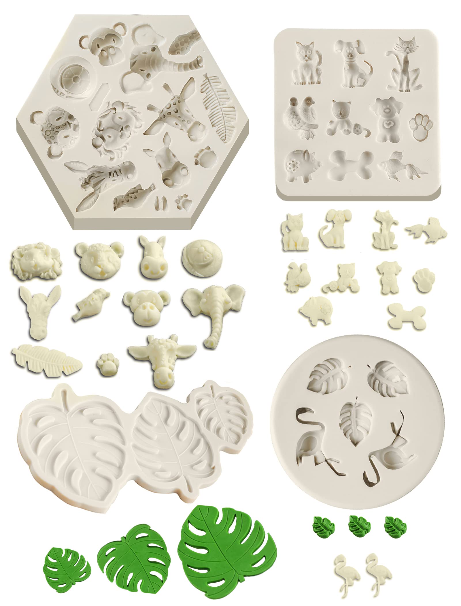 Cute Animal Silicone Molds for Baking - Premium Reusable Chocolate & Candy Molds (Gray) - Perfect for DIY Desserts, Cake Decorating, and Party Treats