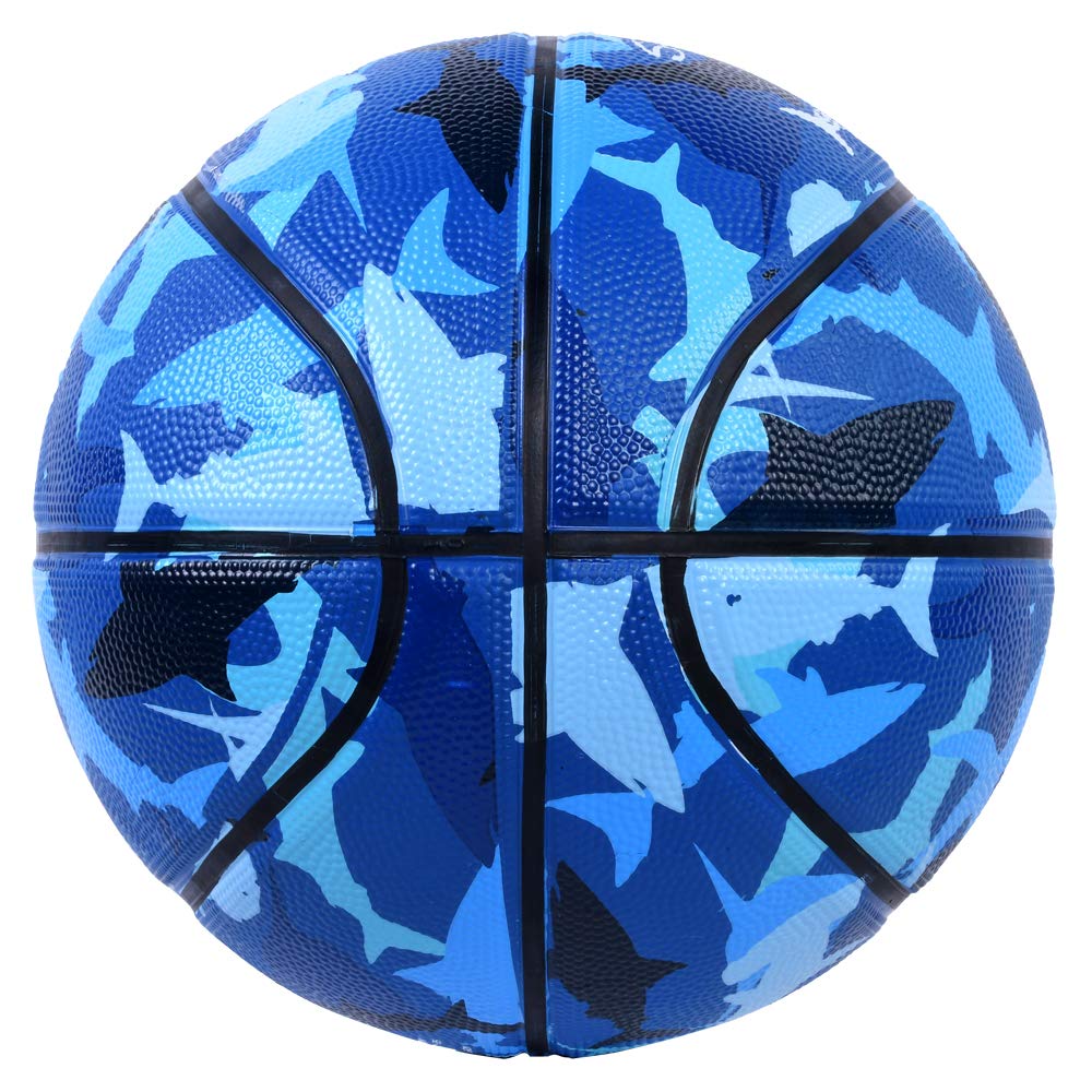 Premium Sterling Blue Shark Camo Basketball - Indoor/Outdoor Game Ball for Street & Court Play - Perfect for Training, Pickup Games & Competitive Matches
