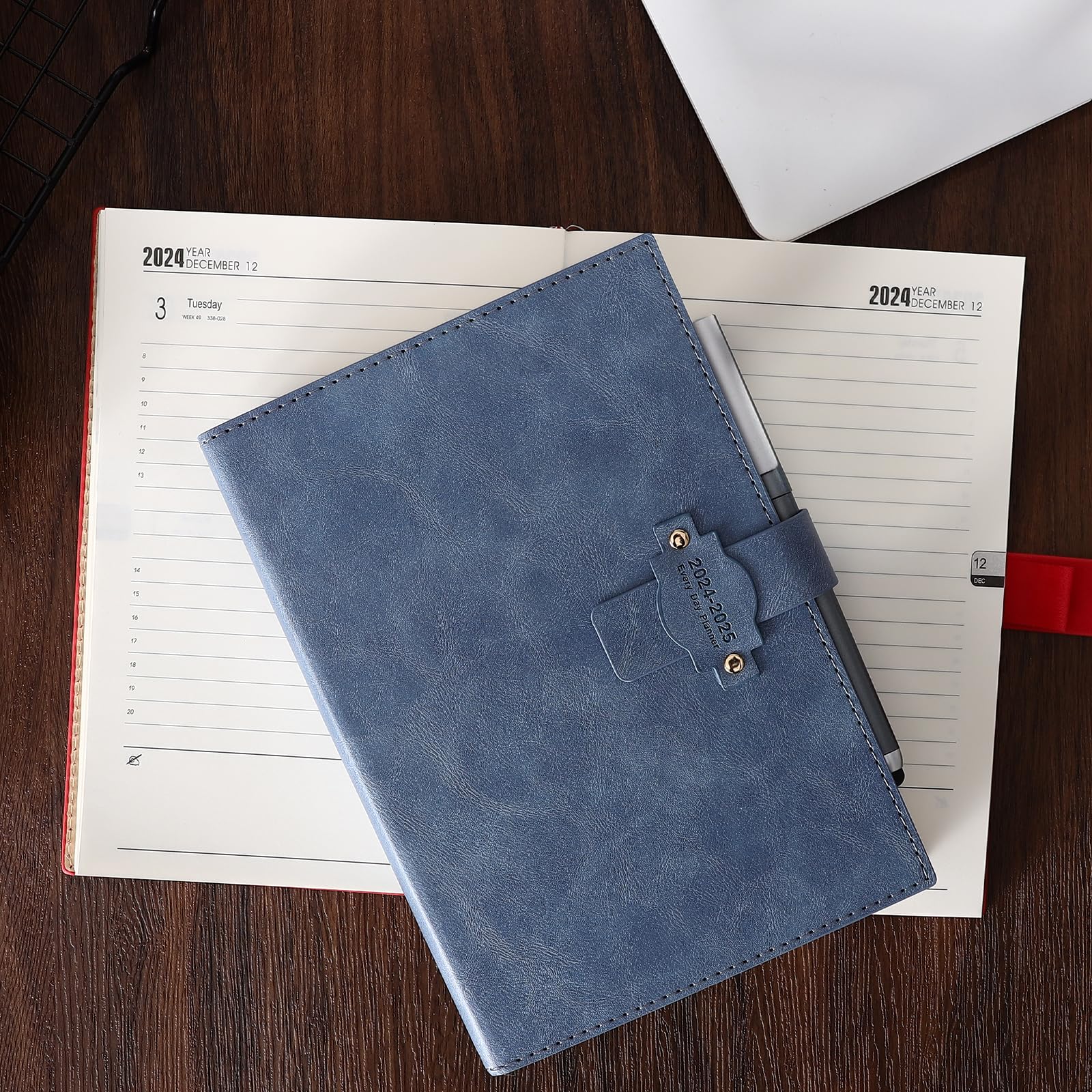 2024-2025 Academic Planner - Hardcover A5 Daily & Monthly Organizer with Pen Holder, Tabs, Stickers & Inner Pocket | Perfect for Students, Teachers & Professionals | July 2024 to June 2025 School Year Schedule Notebook