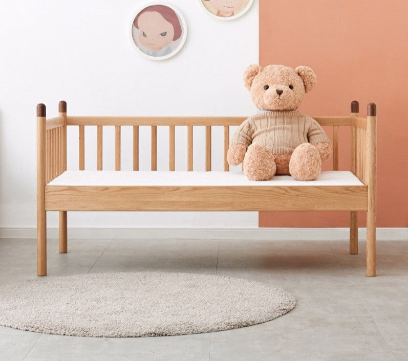 Premium Solid Oak Wood Toddler Bed – Sturdy & Safe for Kids | Perfect for Nursery, Bedroom & Daycare Use
