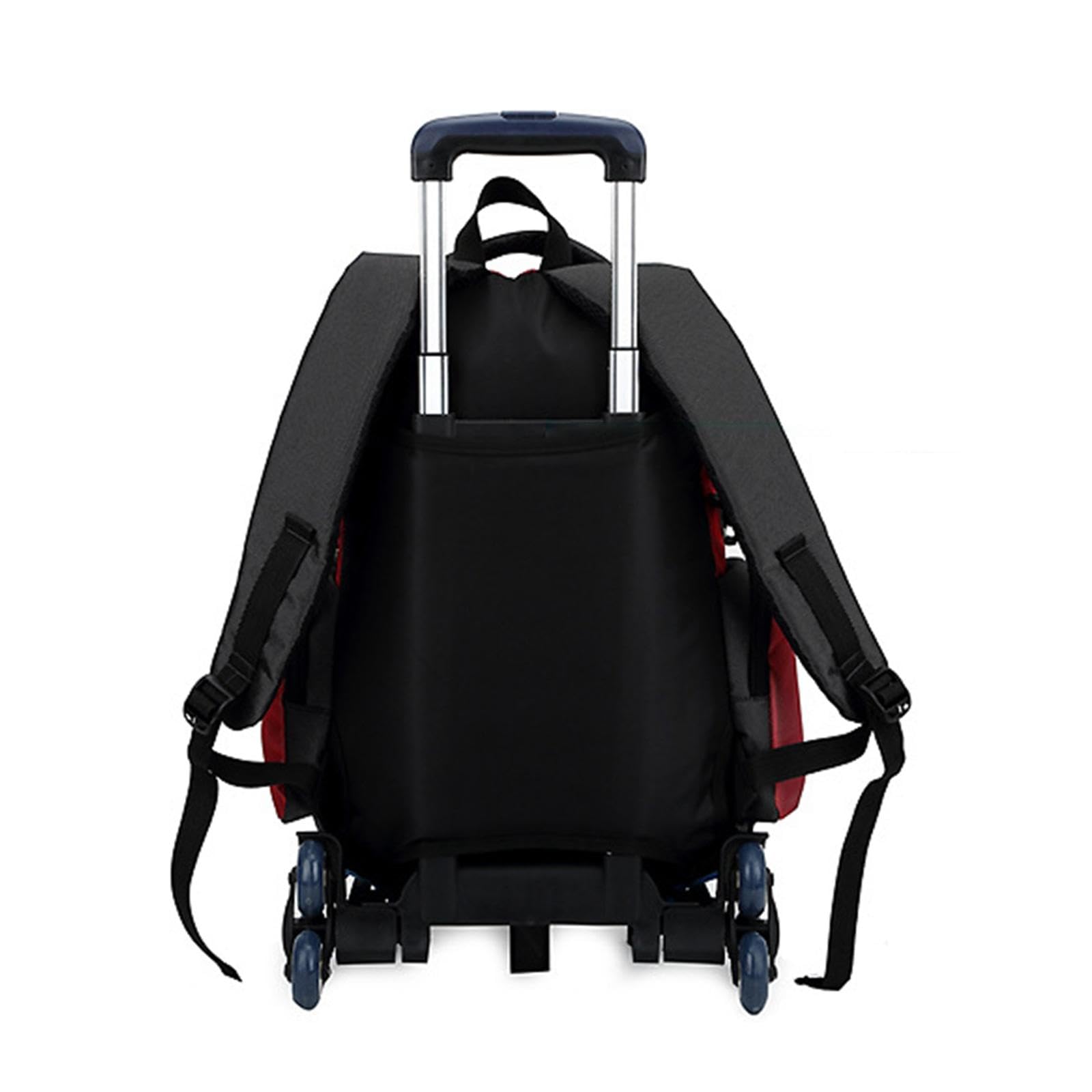 Best 6-Wheel Portable Rolling Backpack for Travel & Shopping - Lightweight & Durable Blue Carry-On Luggage | Perfect for Airports, Commuting & School