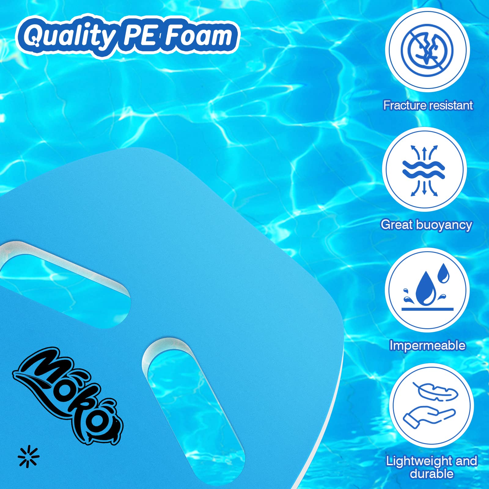 MoKo Swim Kickboard for Kids - Cartoon Swimming Training Kick Board, Pool Exercise Equipment to Improve Natural Swimming Position - Perfect for Swim Lessons, Water Fun & Pool Training