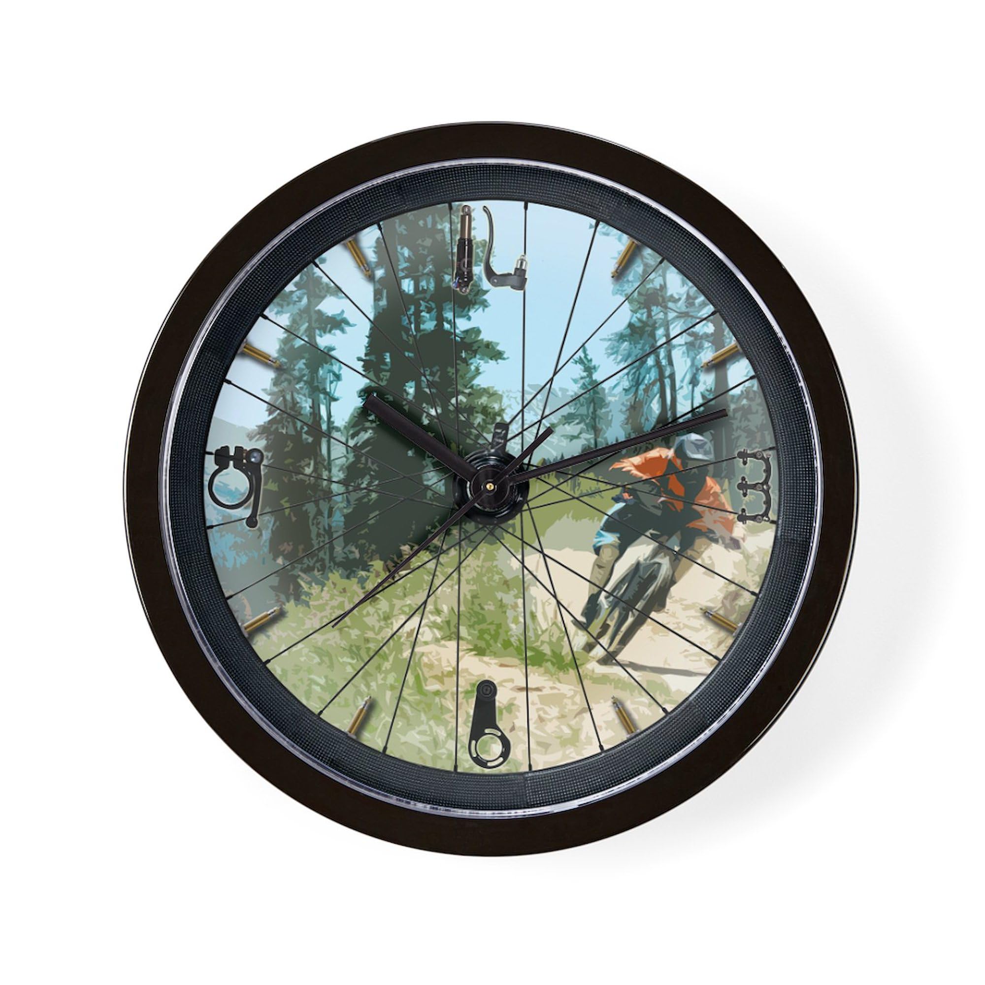 Mountain Bike 10 Inch Wall Clock - Silent Non-Ticking Decor for Living Room, Kitchen, Office | Perfect Cycling Gift for Bike Lovers & Home Decor