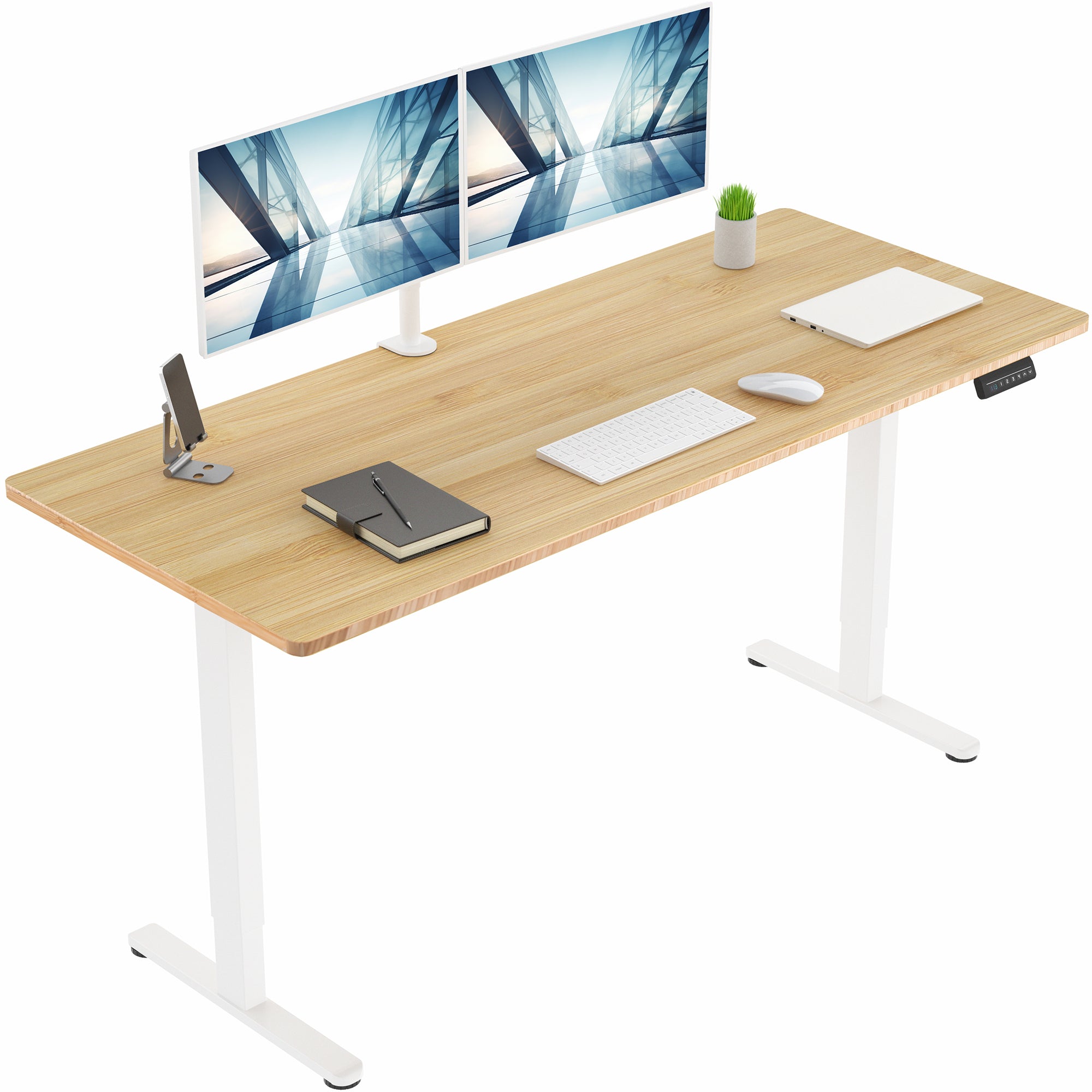 E2 Series 71 x 30 Dual Motor Electric Standing Desk - Adjustable Height Home Office Desk for Work & Study - Perfect for Home Office, Gaming Setup and Workspace Ergonomics