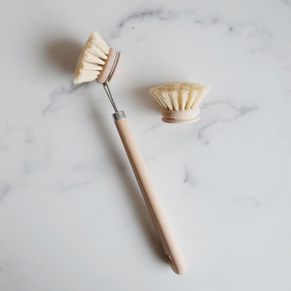 Eco-Friendly Wooden Dish Brush with Stiff Bristles - Natural & Durable for Kitchen Cleaning - Perfect for Pots, Pans & Tough Stains