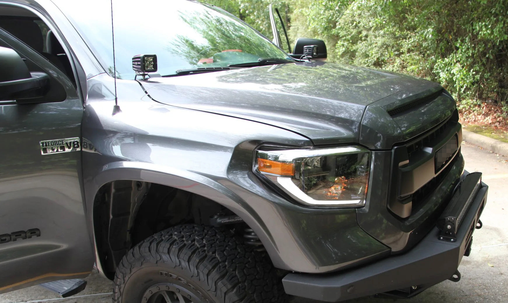40W CREE LED Pod Light Kit with A-Pillar Brackets & Wiring Harness for 2007-2021 Toyota Tundra - Off-Road Lighting, Fog Lights, Truck Accessories