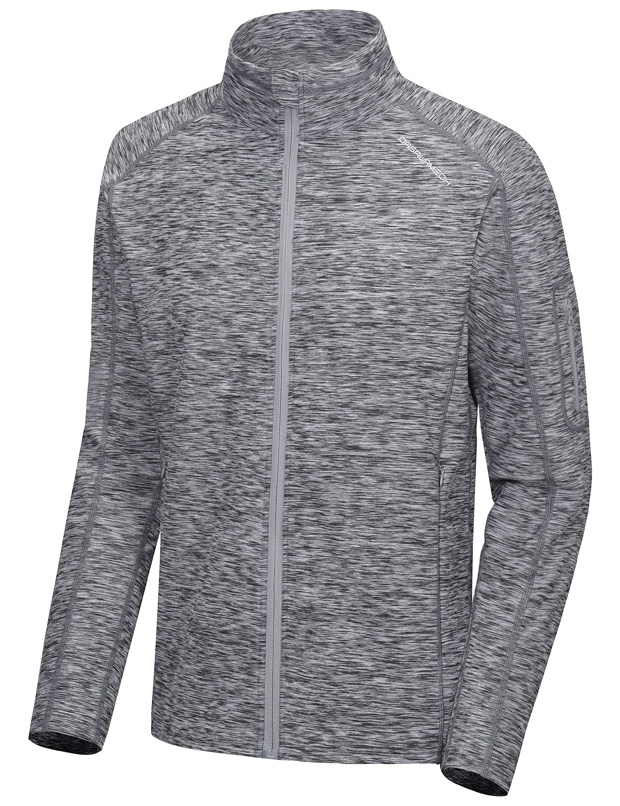 Dasawamedh Men's Running Jacket - Lightweight Full Zip Track Jacket for Sports, Workout & Fitness Training - Perfect for Gym, Jogging & Outdoor Activities