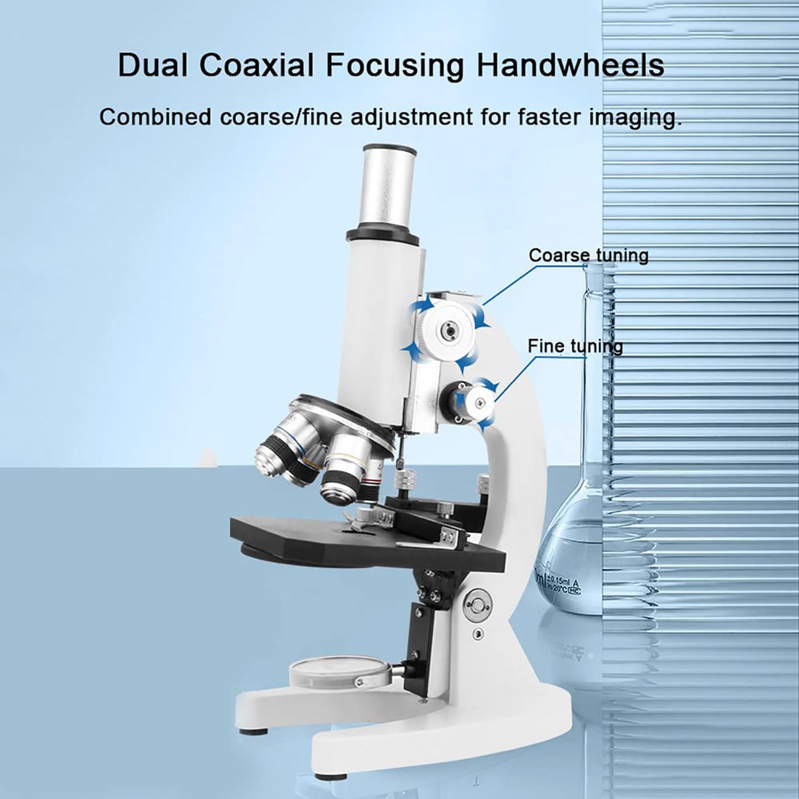 100000X/150000X/200000X HD Biological Microscope with 0-45° Adjustable Viewing Angle & Smartphone Adapter - Professional Lab, School & Home Use for Students, Adults & Hobbyists - Perfect for Biology Studies, Aquaculture Observation & Scientific Research