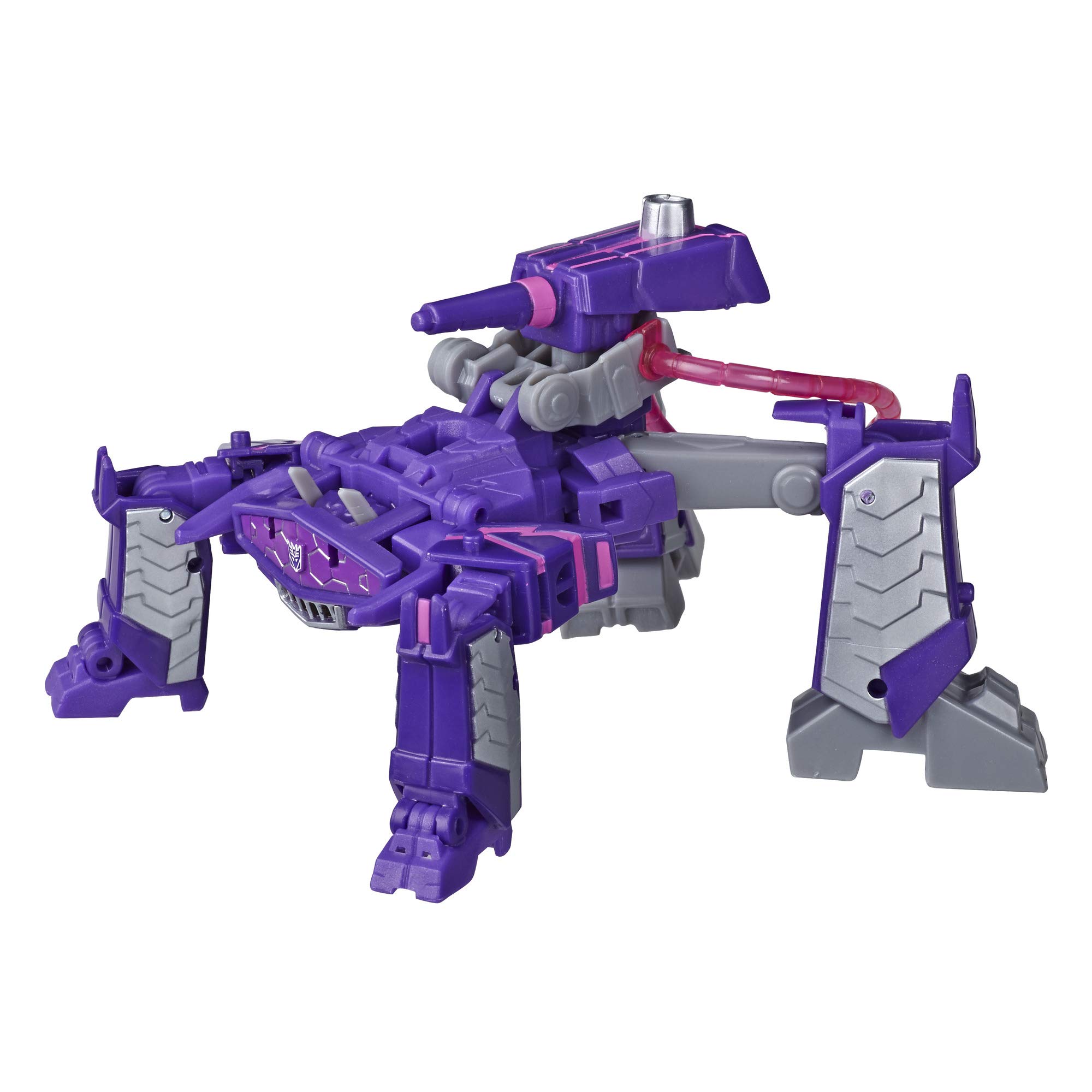 Transformers Cyberverse Deluxe Shockwave Action Figure - 5-inch Shock Blast Attack Toy with Build-A-Figure Piece for Kids Ages 6+ | Collectible Robot Toy for Playtime, Birthday Gifts & Display