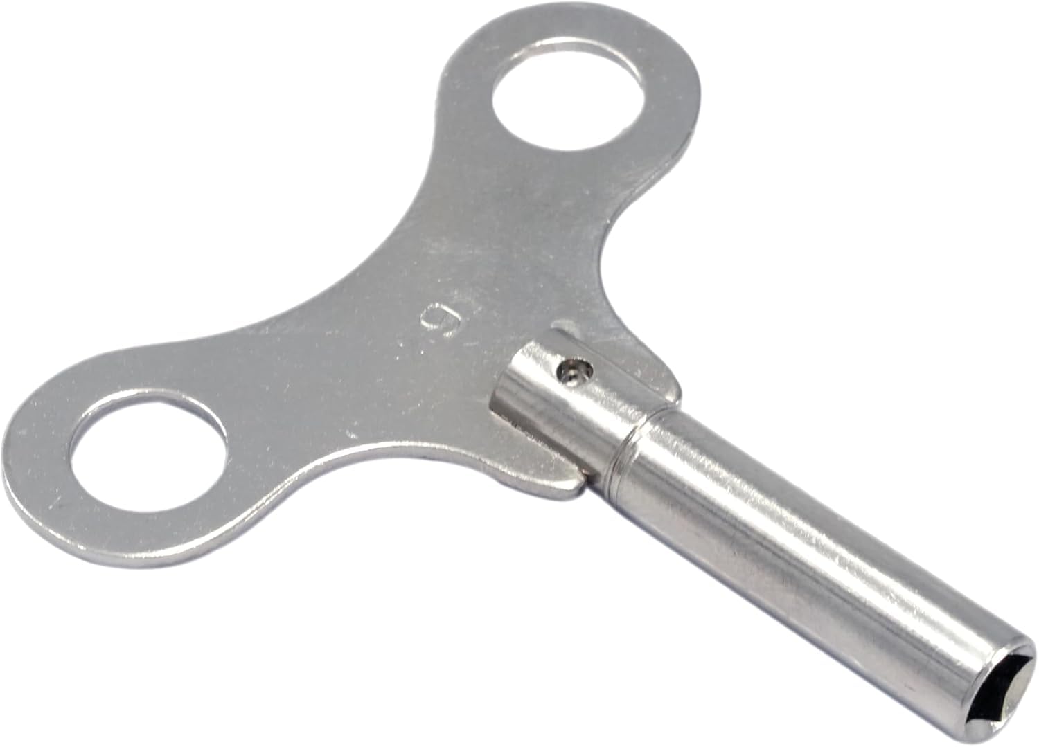 Nickel Plated Solid Brass Clock Winding Key Tool - No. 7-04mm I.D. for Hermle, Hamilton, Ridgeway, Howard Miller & Seth Thomas Mechanical Clocks | Perfect for Antique Clock Repair, Maintenance & Timekeeping