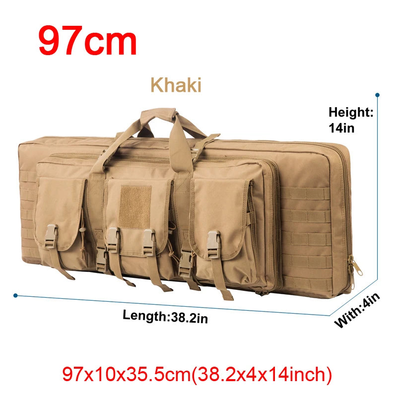 Tactical Double Rifle Case - Durable Waterproof Gun Bag for Hunting & Shooting Range - Perfect for Outdoor Adventures & Firearm Storage