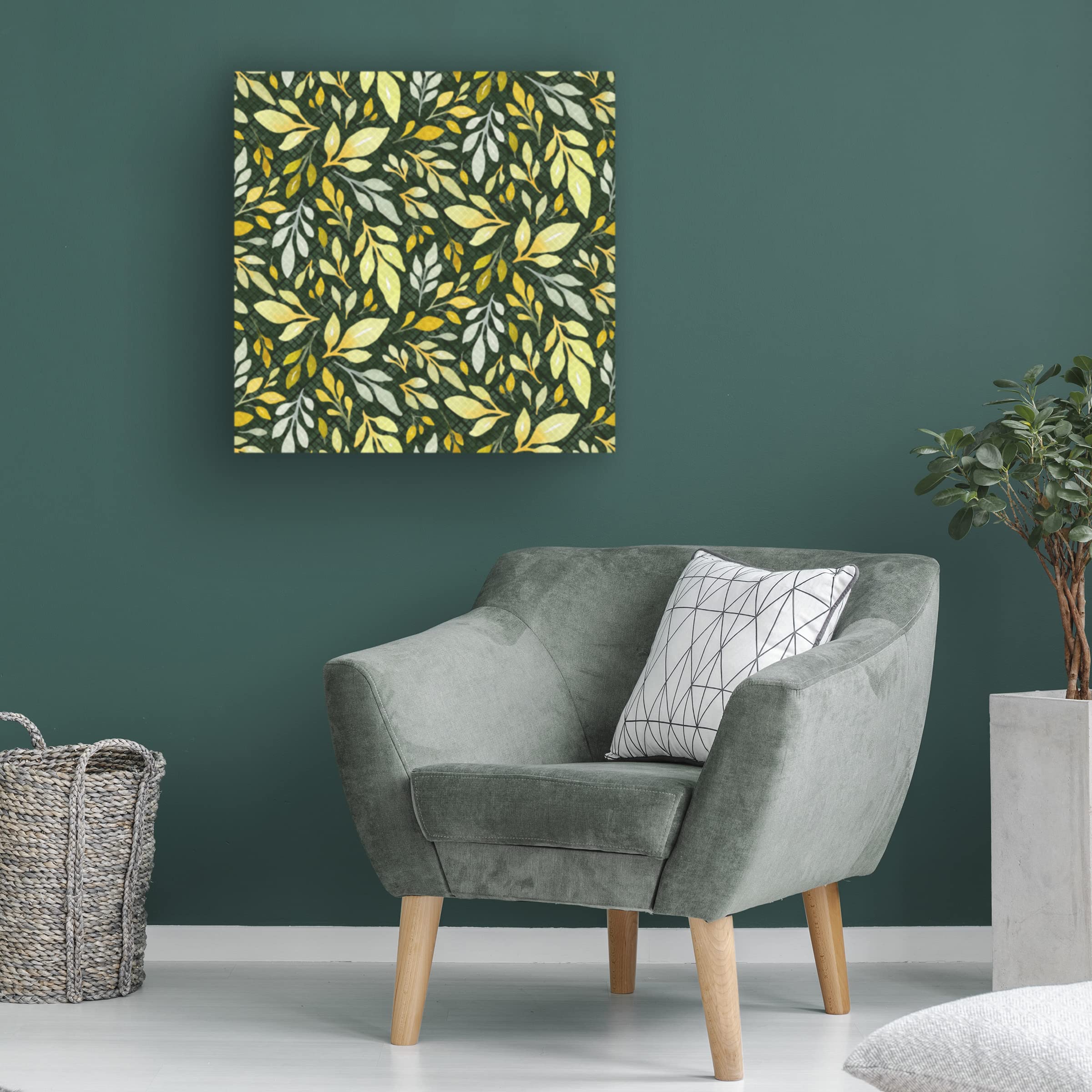 Yachal Design 'Joyeux Noel Pattern' Canvas Wall Art - Christmas Holiday Home Decor for Living Room, Bedroom & Office
