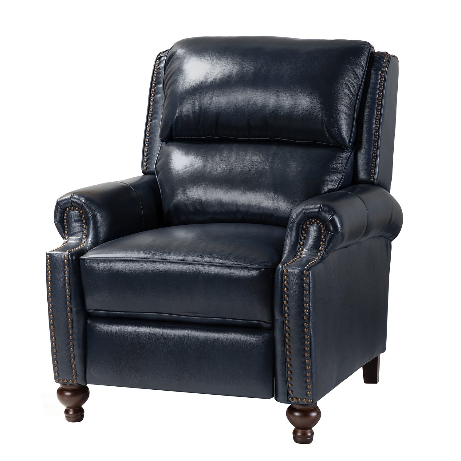 Mid Century Modern Genuine Leather Recliner Chair - Consuela Handcrafted Lounge Chair for Living Room, Office & Home Theater