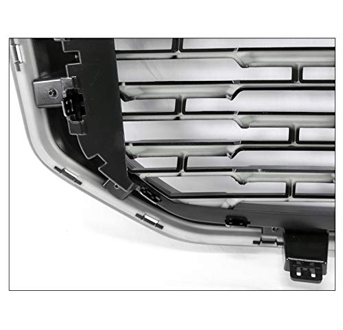 Gloss Black Mesh Front Bumper Upper Hood Grille Compatible with 2015-2020 GMC Yukon & Yukon XL - Upgrade Your Truck's Style & Protection for Off-Road & Daily Driving