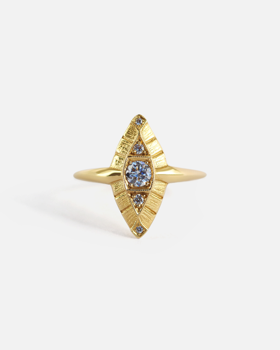 Elegant Flapper Ring with White Diamonds - Vintage Inspired 1920s Style Jewelry for Women - Perfect for Gatsby Parties, Weddings & Special Occasions