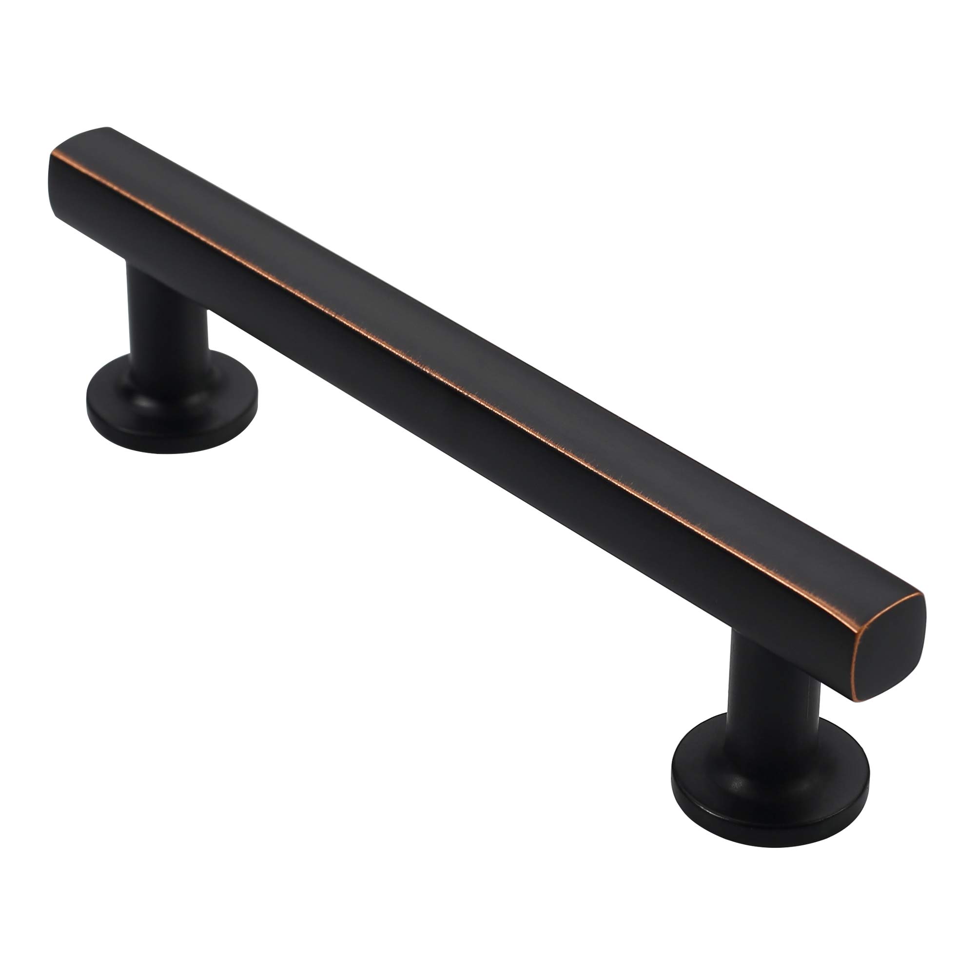 Alzassbg 10 Pack Oil Rubbed Bronze Cabinet Pulls - 4 Inch (102mm) Hole Center Straight Bar Handles for Kitchen Cabinets & Drawers - Durable Hardware (AL3084ORB) - Perfect for Modern Kitchens, Bathroom Vanities & Furniture Upgrades
