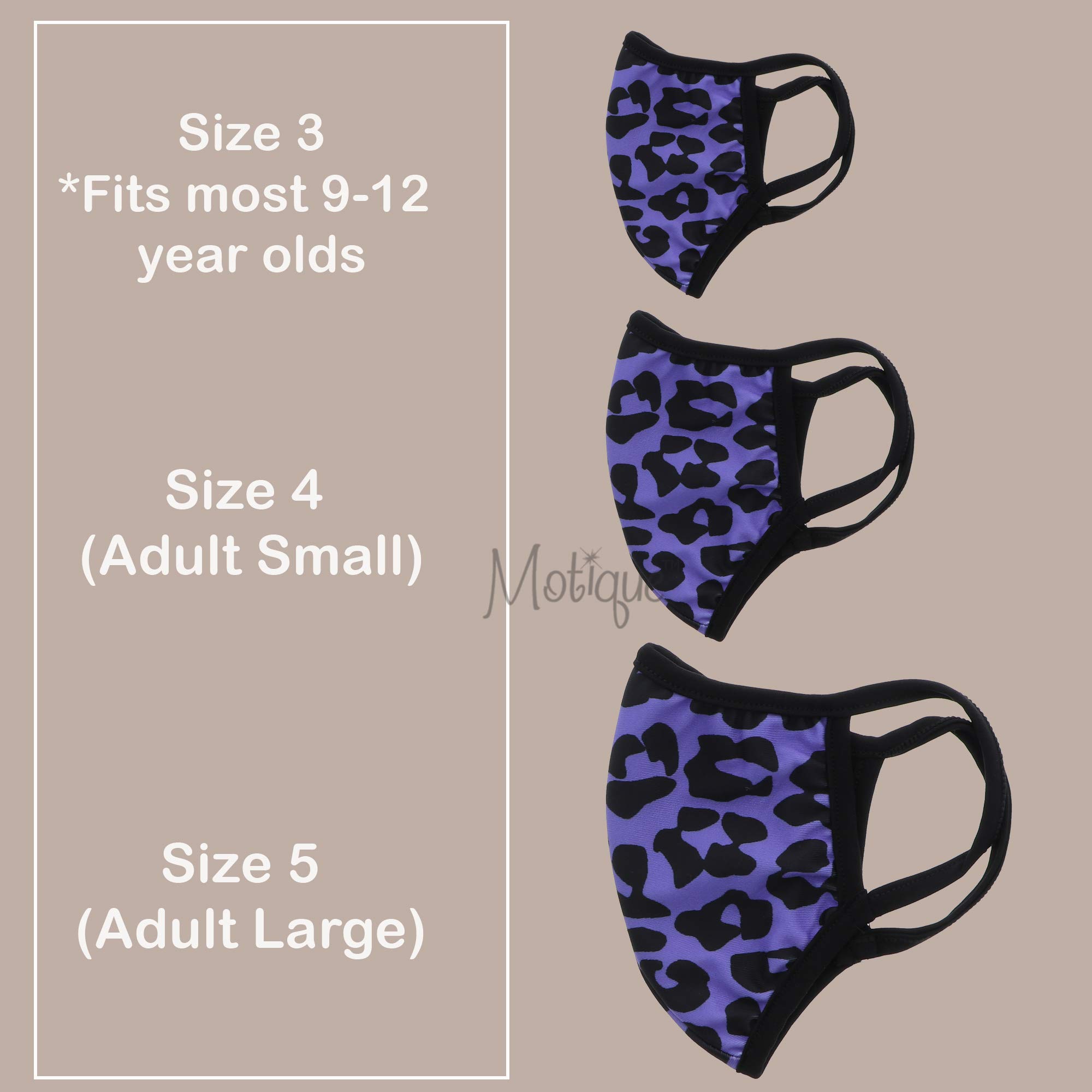 Washable Leopard Print Face Mask for Teens & Adults - Purple, Reusable & Fashionable for Daily Wear