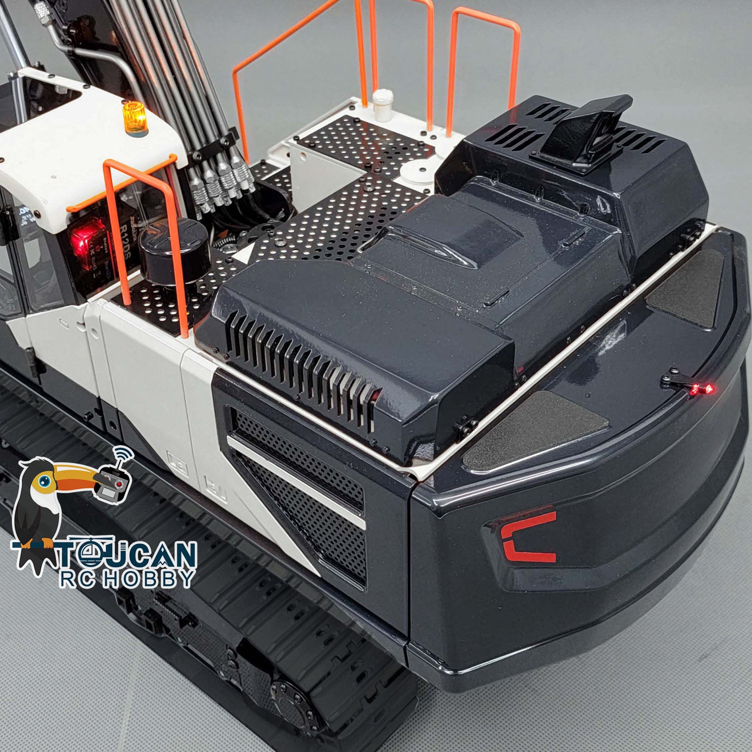 1:14 Scale MTMODEL EC380 Metal Hydraulic Tracked Excavator RC Construction Vehicle - 3 Arms Heavy Duty Digger Machine for Construction Site Simulation & RC Hobby Enthusiasts