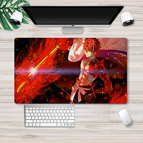 Fate Stay Night Anime Mouse Pad - Large Gaming Desk Mat for Keyboard & Mouse - Saber Alter Fate Grand Order Design - Perfect for PC, Laptop & Office Work (430)