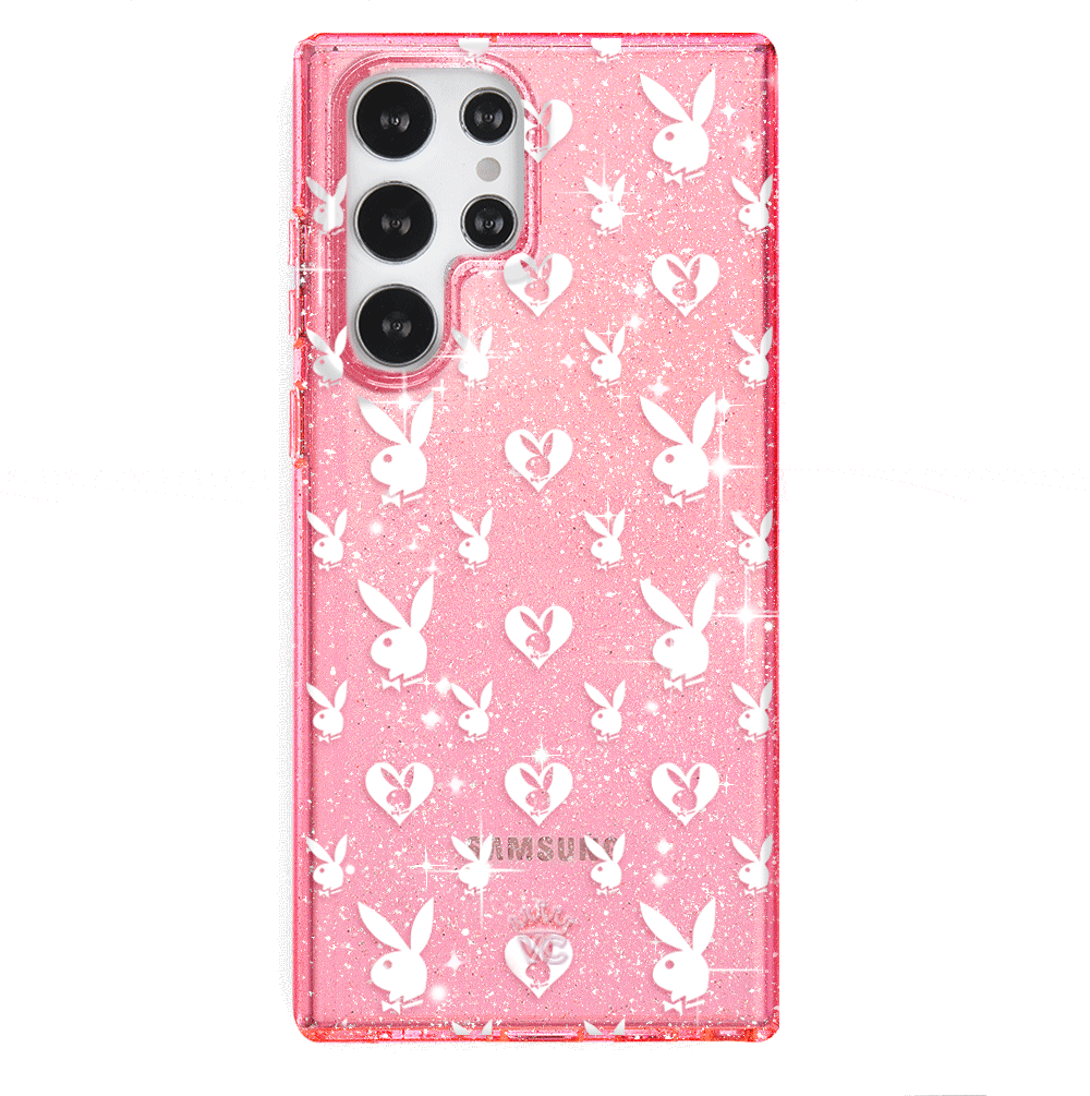 Playboy Pink Bunny Glitter Samsung Phone Case - Cute & Stylish Protective Cover for Samsung Galaxy | Perfect for Parties, Gifts & Everyday Use