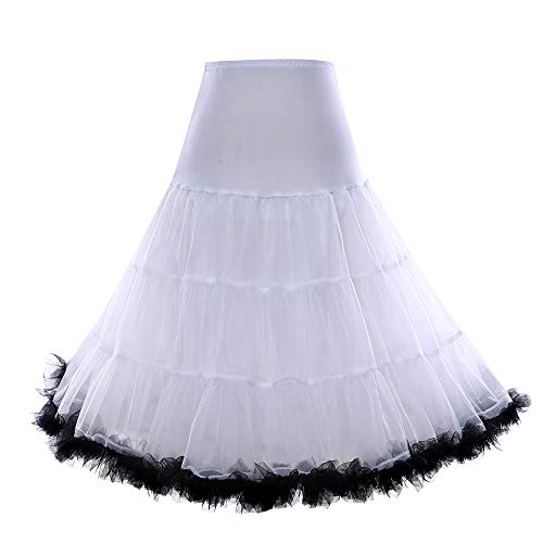 White With Black Frill