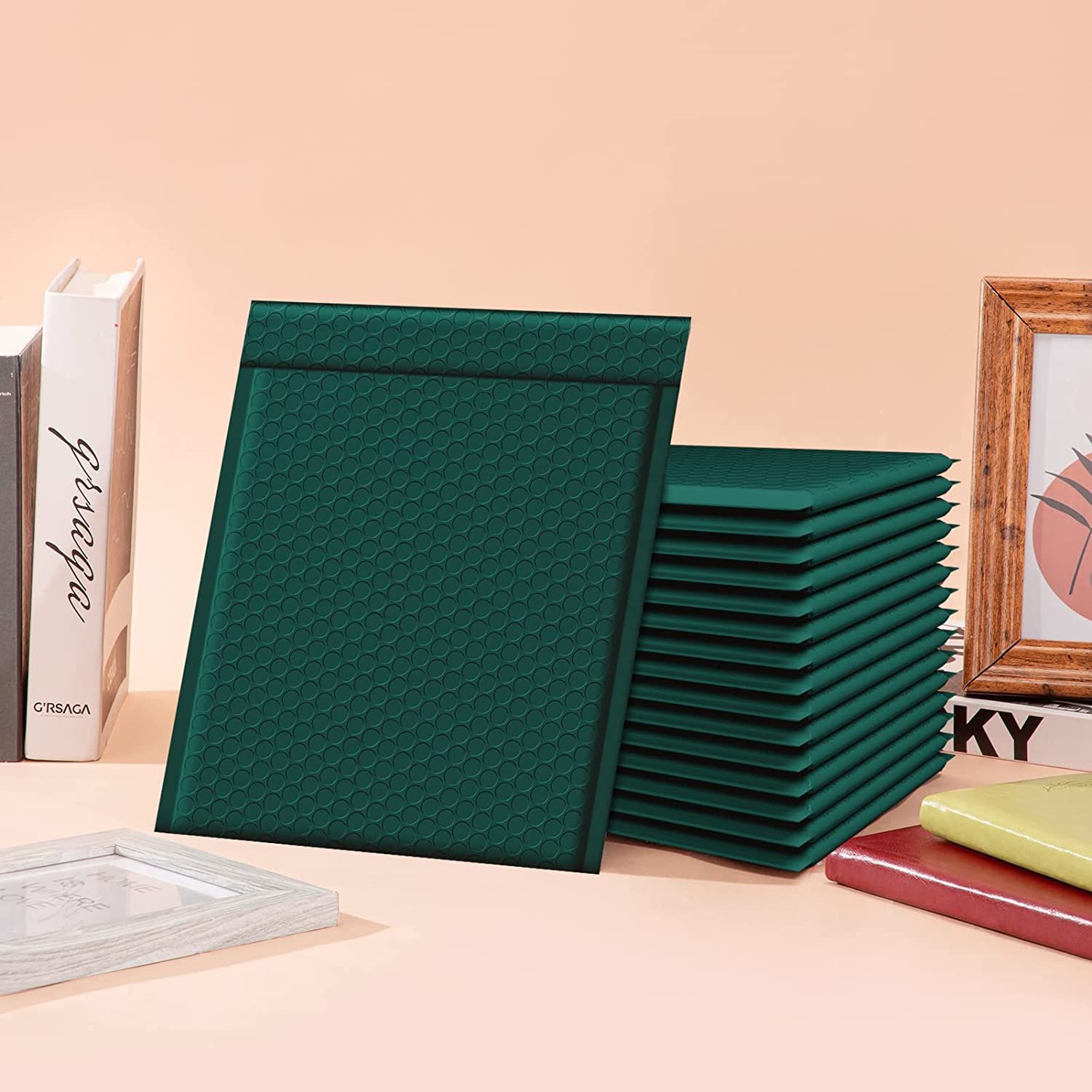 8.5x12 Bubble Mailer Padded Envelope - Forest Green Shipping Bags for Ecommerce, Small Business & Online Sellers - Perfect for Mailing Jewelry, Books, Crafts & Small Items